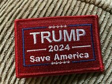 Hook Compatible Fastener Compatible Patch Trump 2024 SAVE America 3x2
