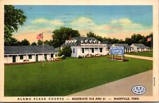 Linen Postcard Alamo Plaza Courts Highways 70-S and 41 in Nashville, Tennessee picture