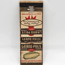Vintage Matchcover Grand Prize Food Products Country Gentleman Corn picture