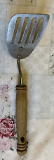 Vintage Ecco USA Slotted Spatula Short Wooden Handle 9 3/4” picture