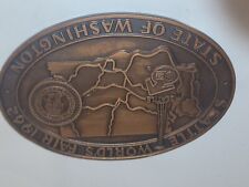 1962 Washington State Seattle World's Fair Brass Plaque MADE IN GERMANY  picture