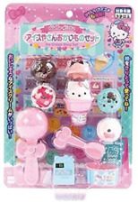 JAPAN Sanrio Hello Kitty Ice Cream Cone Strawberry Chocolate Delicious Toy Set picture