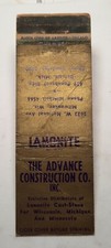Matchbook Cover MI Detroit - The Advance Construction Co. picture