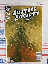 JUSTICE SOCIETY OF AMERICA #1 QUINONES FOIL EMBOSSED VARIANT NM- OR BETTER picture