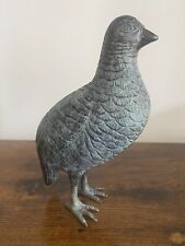 Vintage Bronze Partridge Bird Statuette 7.5 Inch High picture
