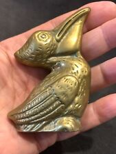 Vintage solid Brass pelican Figurine picture