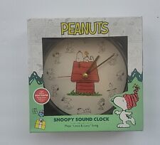 Peanuts Snoopy and Woodstock Sound Clock Plays Linus/Lucy Song in Original Box picture