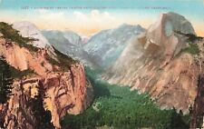 Yosemite Valley CA California, Tenaya Canyon from Glacier Point Antique Postcard picture