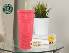 🌺 New Starbucks Summer 2022 Bling Studded Dragon Fruit 24oz Tumbler Venti picture