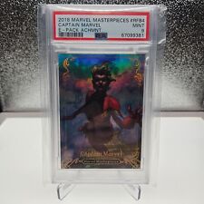 2018 UD MARVEL MASTERPIECES Captain Marvel E-pack Rainbow Achmnt #RFB4 PSA 9 picture