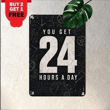 Productivity Time Management Clock Quote Poster Metal Sign Office Tin Plaque picture