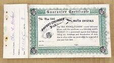 1950's Vintage Rocket Watch Crystal Jeweler Certificates Advertising Booklet Old picture