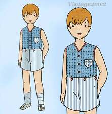 Butterick 2698: 1920s Uncut Toddler Boys Sun Suit Size 4 Vintage Sewing Pattern picture