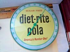 1950's Vintage Diet Rite Cola Thermometer Works picture