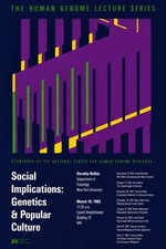 Human Genome Lecture Series Poster - Social Implications: Genetics (1992) 🎓 picture