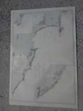 1954 New Zealand MARINE MAP / Poverty Bay to Castle Point picture