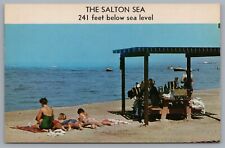 The Salton Sea 241 Feet Below Sea Level CA Postcard picture