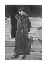 SERIOUS LADY IN WINTER COAT,ROCHESTER,NY,1927.VTG 3.5