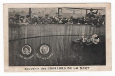 Early Wall-of-Death Motorcycle Rider Postcard with May & Billy Williams picture