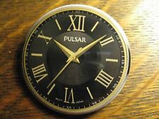 Pulsar Gold Black Face Wrist Watch Logo Advertisement Pocket Lipstick Mirror  picture