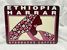 Vintage 90's Y2K Official Starbucks Instore Signage For Ethiopia Harrar Blend picture