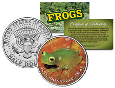 FLEISCHMANN'S GLASS FROG * Collectible Frogs * JFK Kennedy Half Dollar US Coin picture