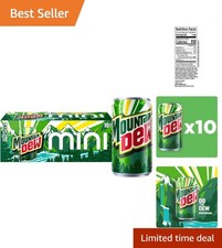 Carbonated Soft Drink - 7.5 Fl Oz Mountain Dew Mini Cans, Pack of 10 picture