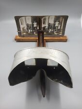 Underwood & Underwood Stereoscope Viewer w/Photo Card 1901 picture