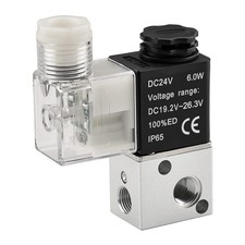 Heschen Electrical Pneumatic Solenoid Valve, 3V1-06, 2.6 x 3.1 x 1 inches picture