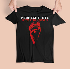Rising Seas Midnight Oil Band Heavy Cotton Black All Size Men Women Shirt CC664 picture