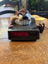 1997 Westclox Tasmanian Devil Alarm Clock Taz Radio Looney Tunes Tested Works picture