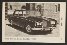 Rolls Royce Silver Shadow Car Cars of 1966 Card #27 (VG Soft Corners) picture