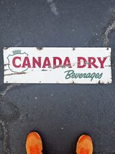 1930's Canada Dry Vintage Soda Sign 7x24 PORCELAIN ENAMEL picture