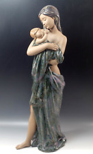 LLADRO GENTLE EMBRACE #2429 GRES COLLECTION MOTHER AND CHILD XL FIGURINE 18.5