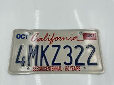 Vintage California License Plate 1990s - early 2000s w/ 2001 sticker VTG picture