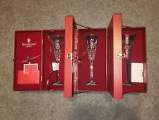 Waterford Champagne Flutes- 12 Days of Christmas - Seven Swans & French Hens  picture