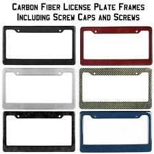 Real Carbon Fiber Wide Top License Plate Frame + Hardware Choose Your Finish picture