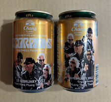 CHANG BEER CAN set of 2 Scorpions Farewell Tour 2011 Live in Bangkok Thailand picture