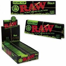 RAW BLACK ORGANIC HEMP 1.25 Rolling Papers 100% Authentic (24 Count Box) picture