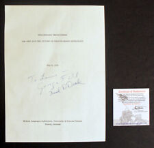 FRANK DRAKE SIGNED Autographed Speech Page (ET, Drake Equation, SETI) with COA picture