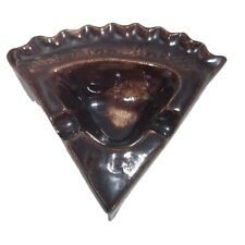 Vintage Mrs. Marshall's Pies Pie Slice Novelty Ashtray - Dark Brown picture