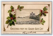 1906 Greetings From The Golden Gate City Cliff House San Francisco CA Postcard picture