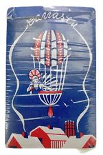 Earrasta Hot Air Balloon Deck Playing Cards Tax Stamp Red White Blue picture