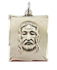 Shroud of Turin 15/16 Inch Sterling Silver Face of Jesus Christ Medal Pendant picture