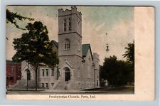 Peru IN, Presbyterian Church, Indiana c1909 Vintage Postcard picture