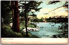 Kuopio Finland Creek Lake and Forest Scenic Picturesque View Postcard picture