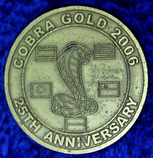 USAF 25th Fighter SQ Cobra Gold 25th Anniversary Challenge Thailand Coin GO-1 picture