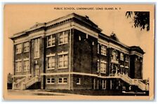 c1940 Public School Lindenhurst Exterior Building Long Island New York Postcard picture
