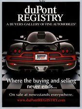 Koenigsegg CCXR Black Exotic Car duPont Registry 2008 Full Page Print Ad picture