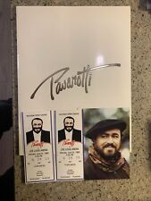 1988 Luciano Pavarotti Program, 2 Tickets & Picture picture
